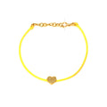 8x6mm Brazalete de Dama Oro 14k Corazón Pavé con Diamantes Naturales
