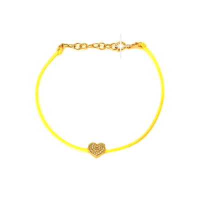 8x6mm Brazalete de Dama Oro 14k Corazón Pavé con Diamantes Naturales