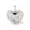 Dije Corazón Diamantado Oro Blanco 14k
