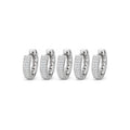 Aretes Aro Pavé Clásico Moissanite S925