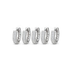 Aretes Aro Pavé Clásico Moissanite S925