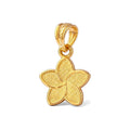 Dije Flor Texturizada Oro 10k