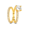 Set de Matrimonio Oro 10k Solitario con Argolla Eternity