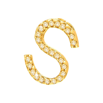Dije Oro 14k Inicial con Diamantes Naturales