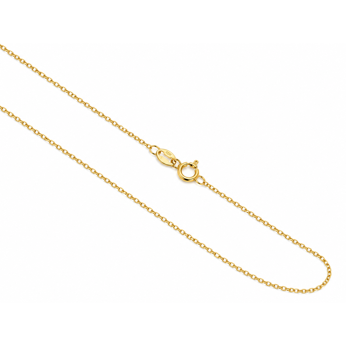 Cadena Oro 10k Cable 16 Pulgadas