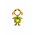 Dije Niña Oro 14k con Peridoto