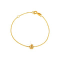 Brazalete de Dama Oro 14k Inicial con Diamantes Naturales