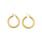 Aretes de Dama Oro 10k Aro Textura Rombos