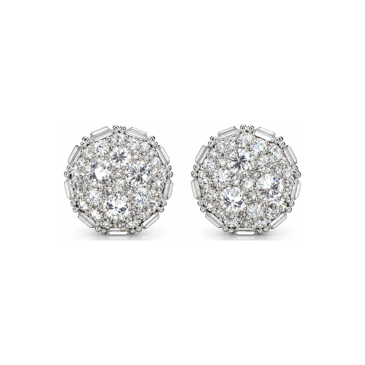 Aretes Montura Invertida Moissanite S925