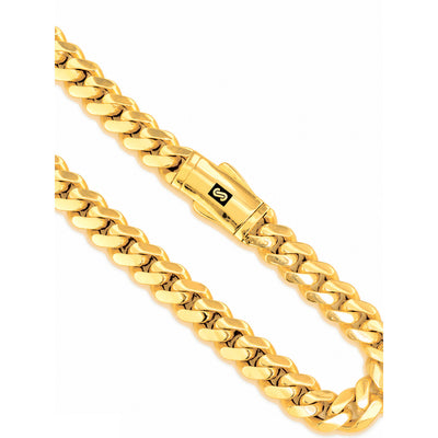 Cadena Oro 10k Cubana 9mm 22 Pulgadas