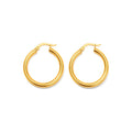 Aretes de Dama Oro 10k Argolla Mediana Tubo
