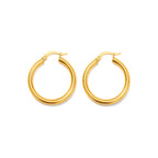 Aretes de Dama Oro 10k Argolla Mediana Tubo