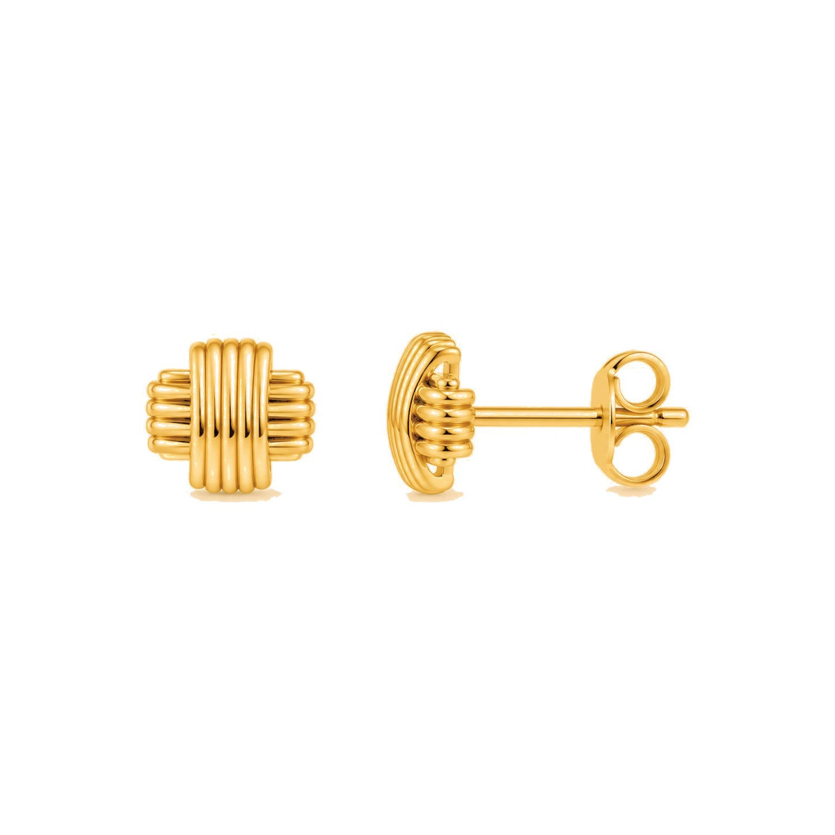 Aretes de Dama Oro 14k Bobina Envuelta