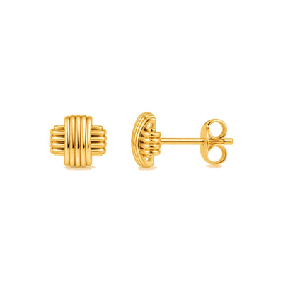 Aretes de Dama Oro 14k Bobina Envuelta