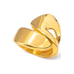 Anillo de Dama Oro 14k Asimétrico Entrelazado