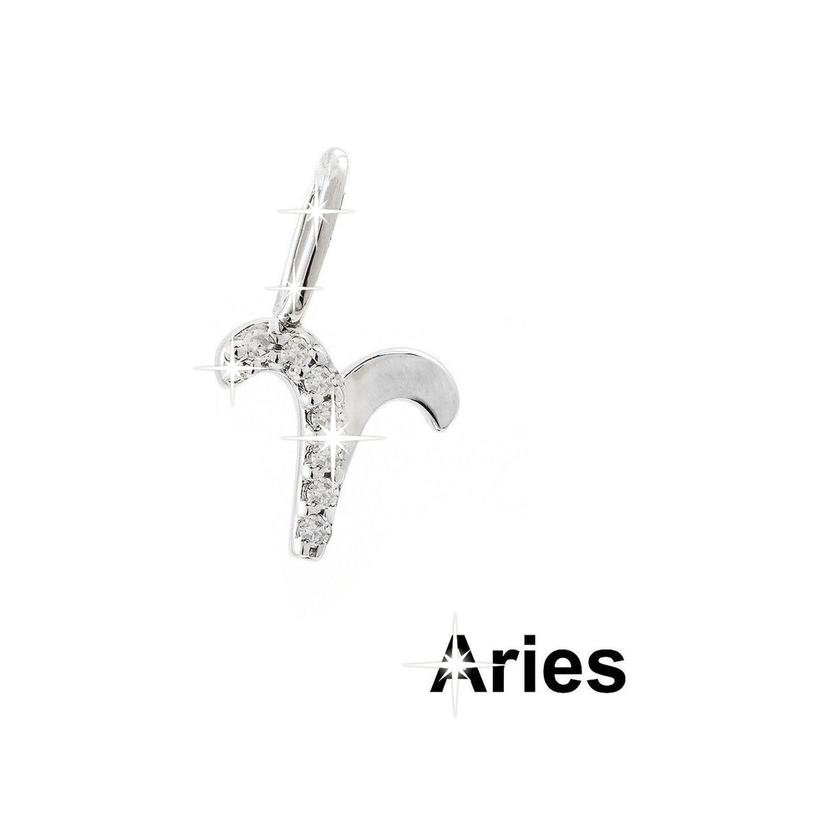 7x11mm Dije Oro Blanco 14k Pavé con Diamantes Naturales