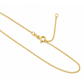 1mm Cadena Rolo Oro 10k Ajustable 16 a 18 Pulgadas
