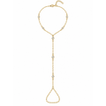 Brazalete de Dama Oro 14k de Mano con Circonios