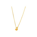 8mm Collar Oro 14k Inicial con Diamantes Naturales