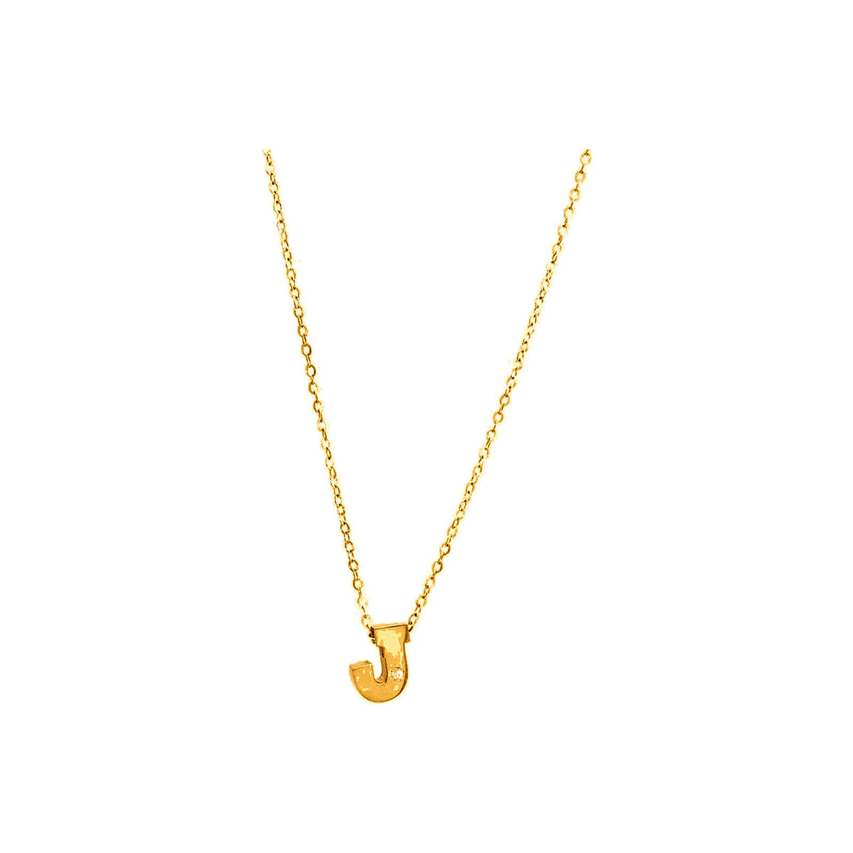 8mm Collar Oro 14k Inicial con Diamantes Naturales