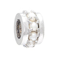 Dije Oro Blanco 14k Redondos Gota con Perla