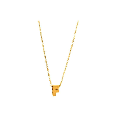 8mm Collar Oro 14k Inicial