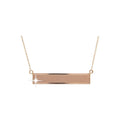 Collar Oro Rosa 14k Barra con Diamantes Naturales