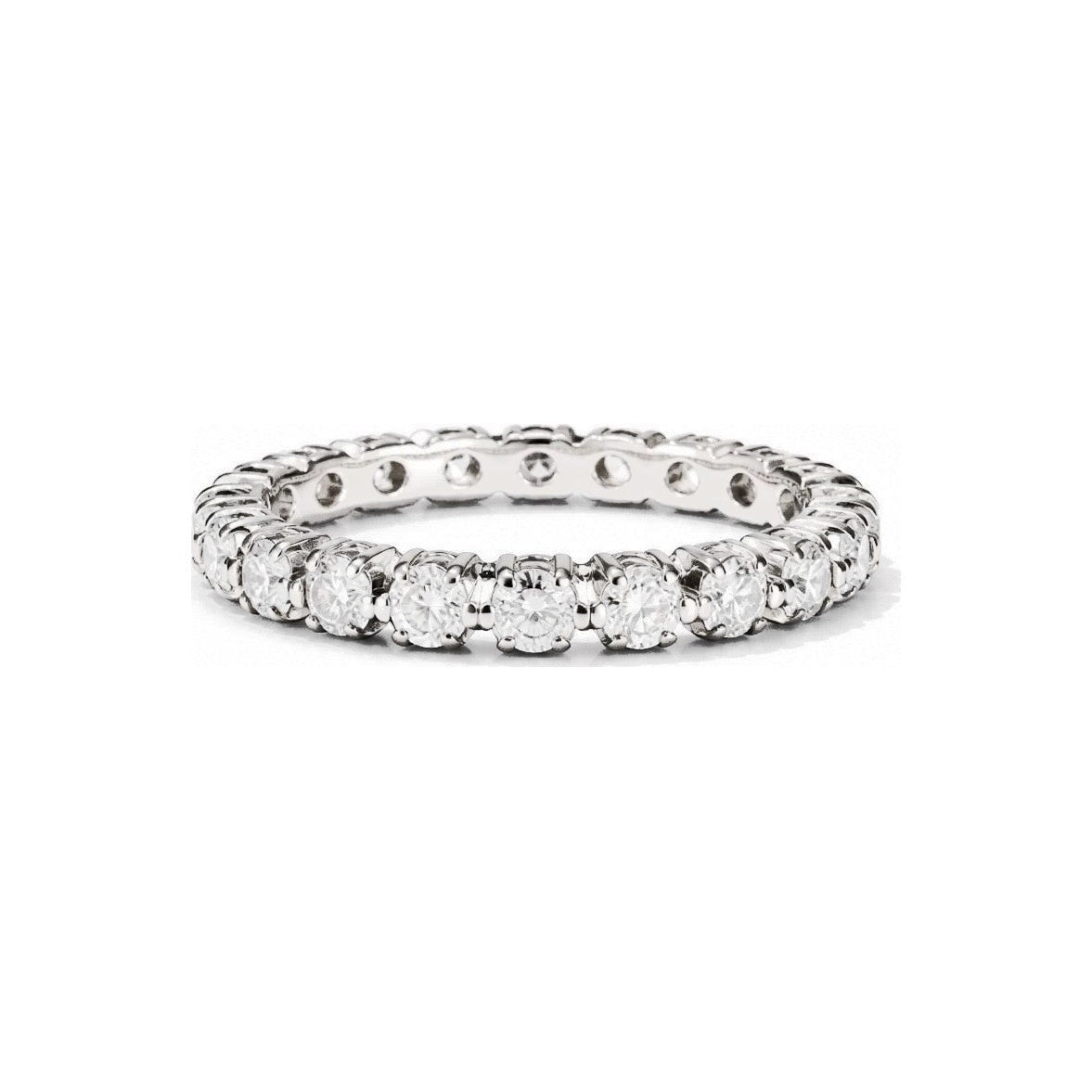 Anillo de Dama Oro Blanco 18k Eternity Diamante