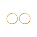 Aretes de Dama Oro 10k Argolla Grande Delgada