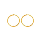 Aretes de Dama Oro 10k Argolla Grande Delgada