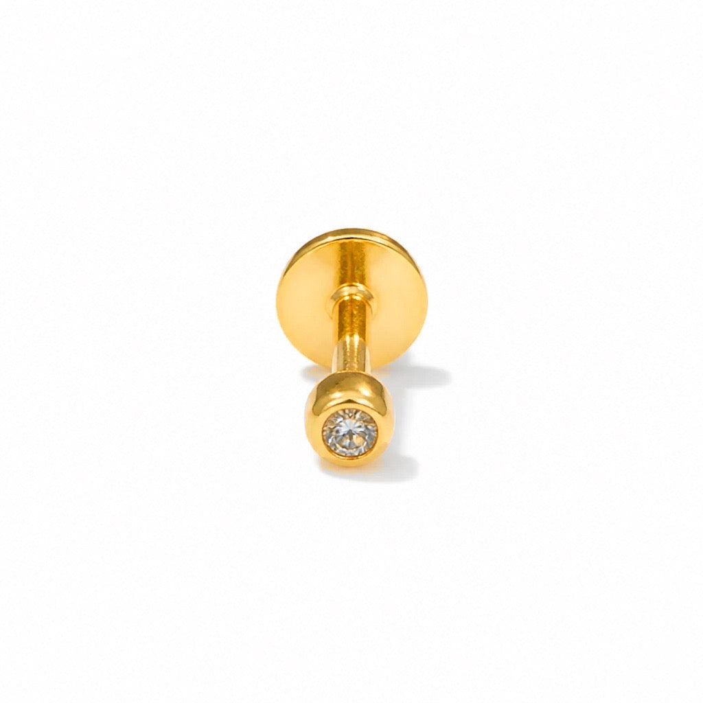 Piercing de Cartílago Oro 14k Solitario