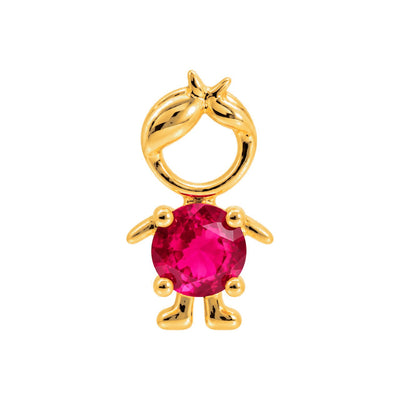 6x11mm Dije Niño Oro 14k con Rubí
