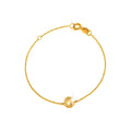 Brazalete de Dama Oro 14k Inicial con Diamantes Naturales