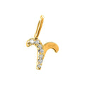 7x11mm Dije Oro 14k Pavé con Diamantes Naturales