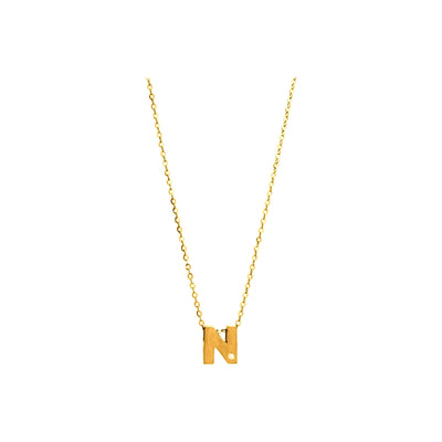 8mm Collar Oro 14k Inicial con Diamantes Naturales