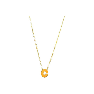 8mm Collar Oro 14k Inicial