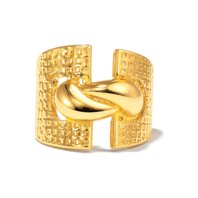 Anillo de Dama Oro 10k Textura Malla Nudo