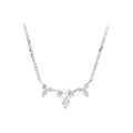 11mm Collar Oro Blanco 14k con Diamantes Naturales