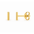Aretes de Dama Oro 18k Barra Vertical Lisa