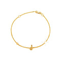7mm Brazalete de Dama Oro 14k Inicial Pavé con Diamantes Naturales