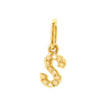 12mm Dije Oro 14k Inicial Pavé con Diamantes Naturales