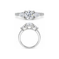 Anillo de Compromiso Tres Piedras Moissanite S925