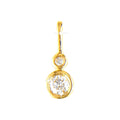 13.59mm Dije Oro 14k Redondos con Diamantes Naturales