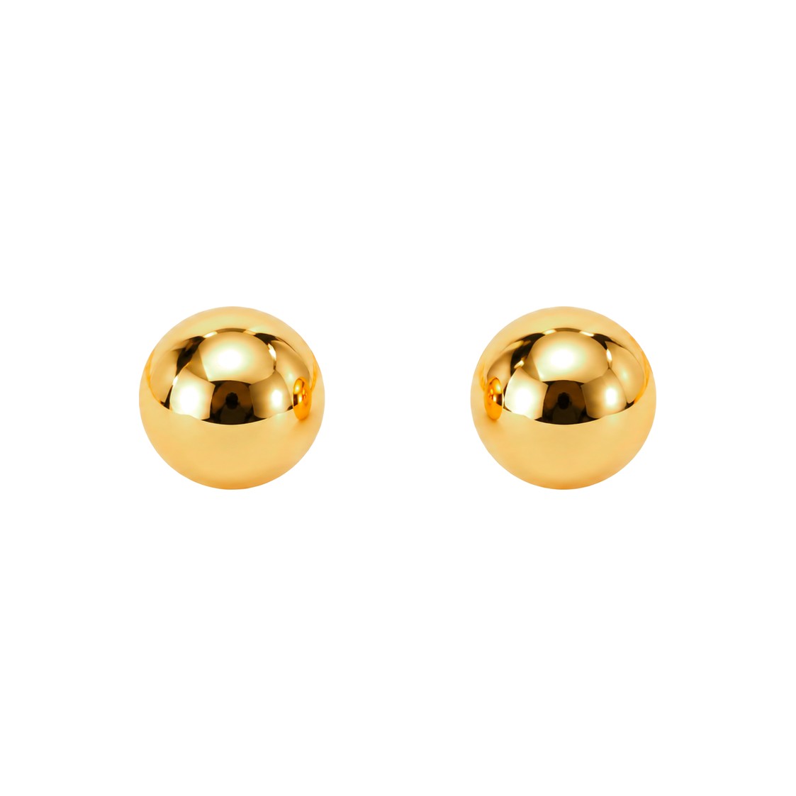 Aretes de Dama Oro 14k Bolita Lisa