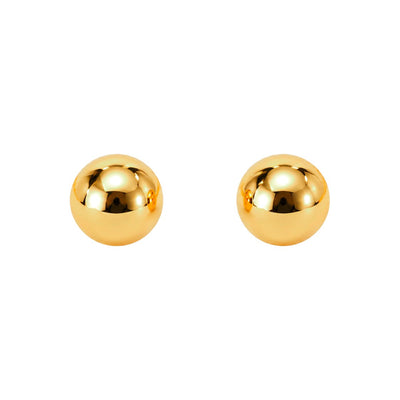 Aretes de Dama Oro 14k Bolita Lisa