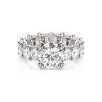 Anillo de Compromiso Eternity Piedras Grandes Moissanite S925
