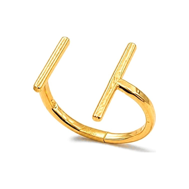 Anillo de Dama Oro 10k Barras Abierto
