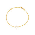 5mm Brazalete de Dama Oro 14k Corazón Pavé con Diamantes Naturales
