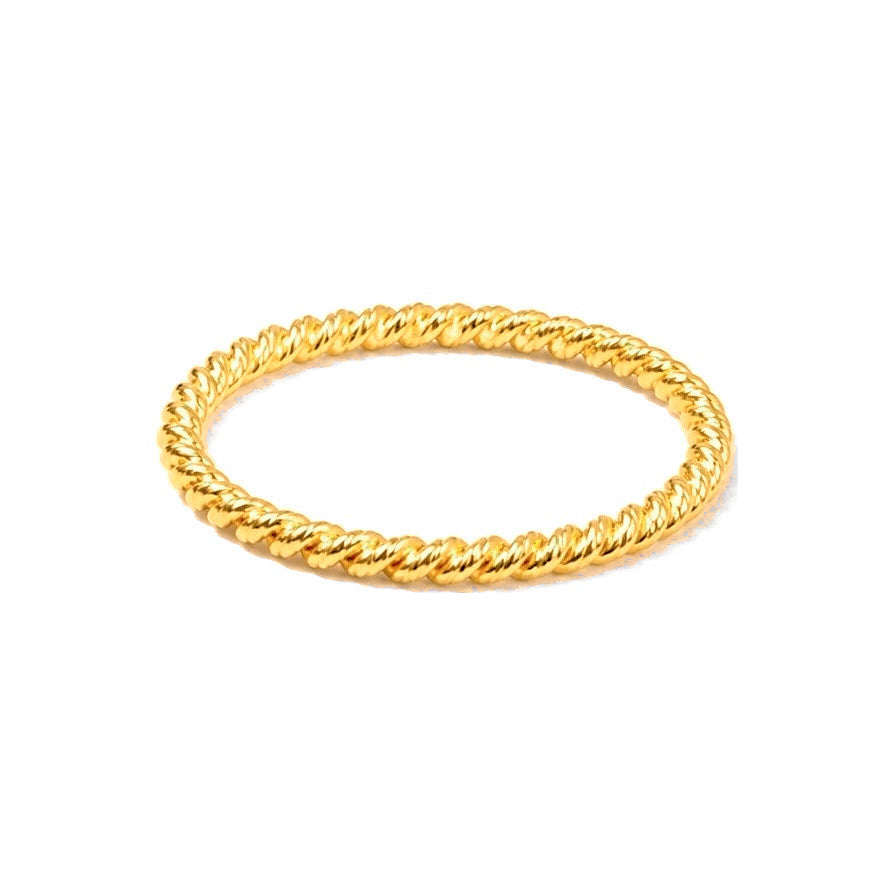 Anillo de Dama Oro 14k Cuerda Torcida