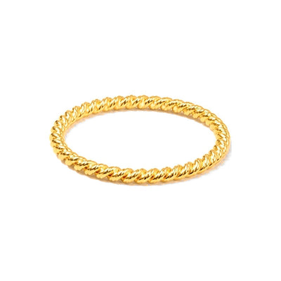 Anillo de Dama Oro 14k Cuerda Torcida